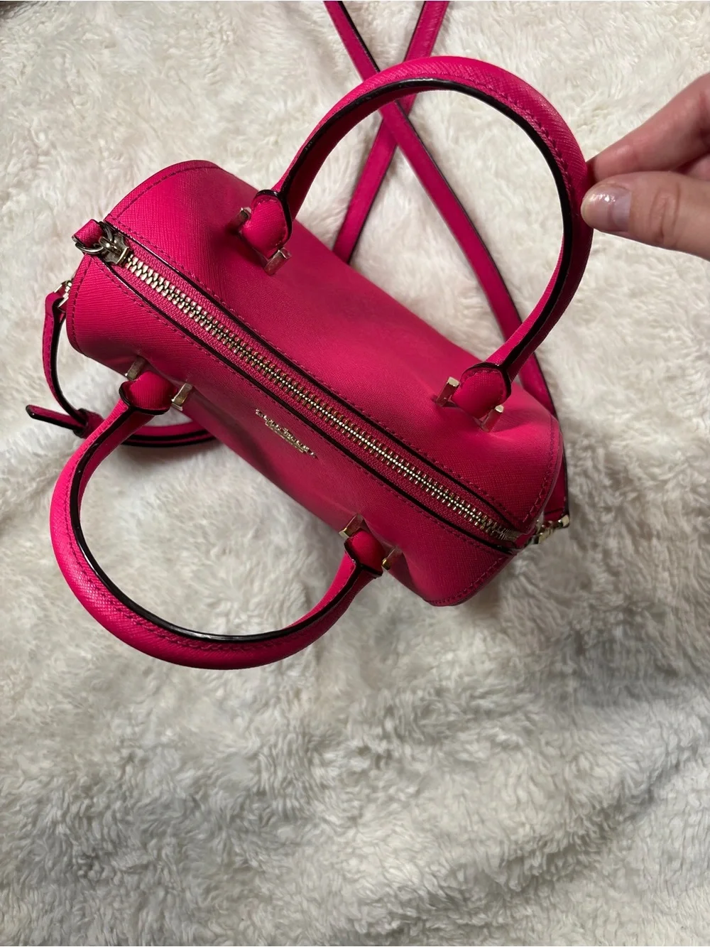 Kate Spade Cameron Street Hot Pink Crossbody Satchel NEW - Picture 4 of 6
